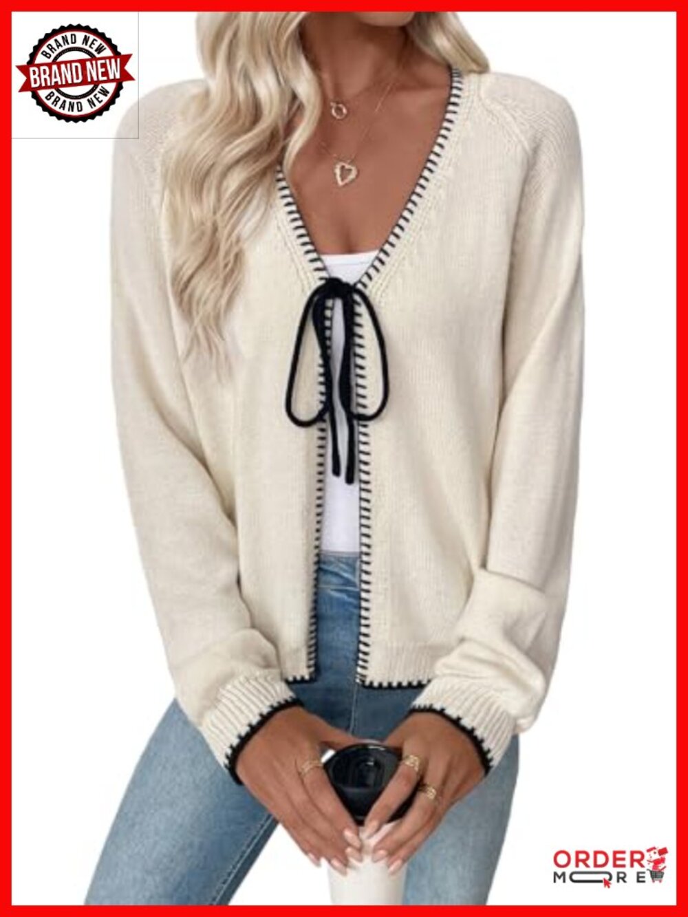 Womens Lightweight Knit Cardigan Sweater Loose Fit Long Sleeve Open Front